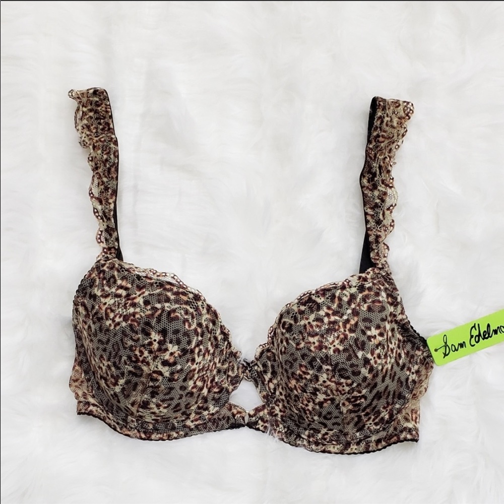 Sam Edelman Cheetah Print Lace Bra